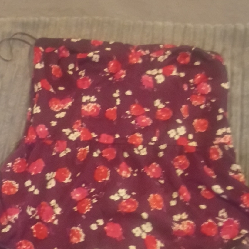 Floral Strapless Dress